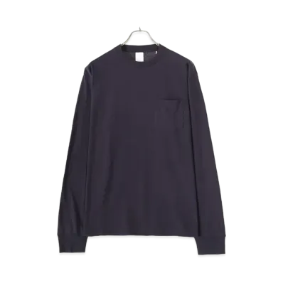 COMOLI Surplus Long Sleeve T-shirt "Navy"