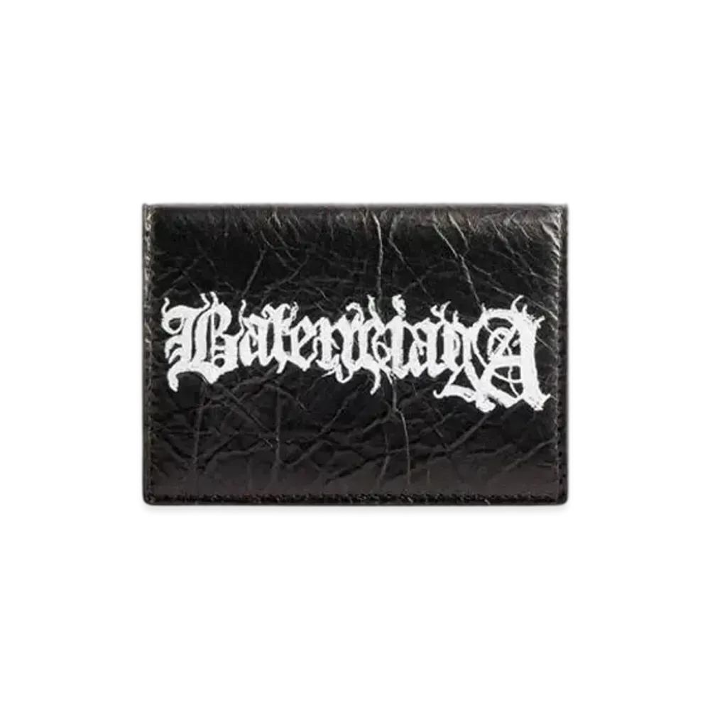 BALENCIAGA Cash Mini Wallet DIY Metal "Black/White"