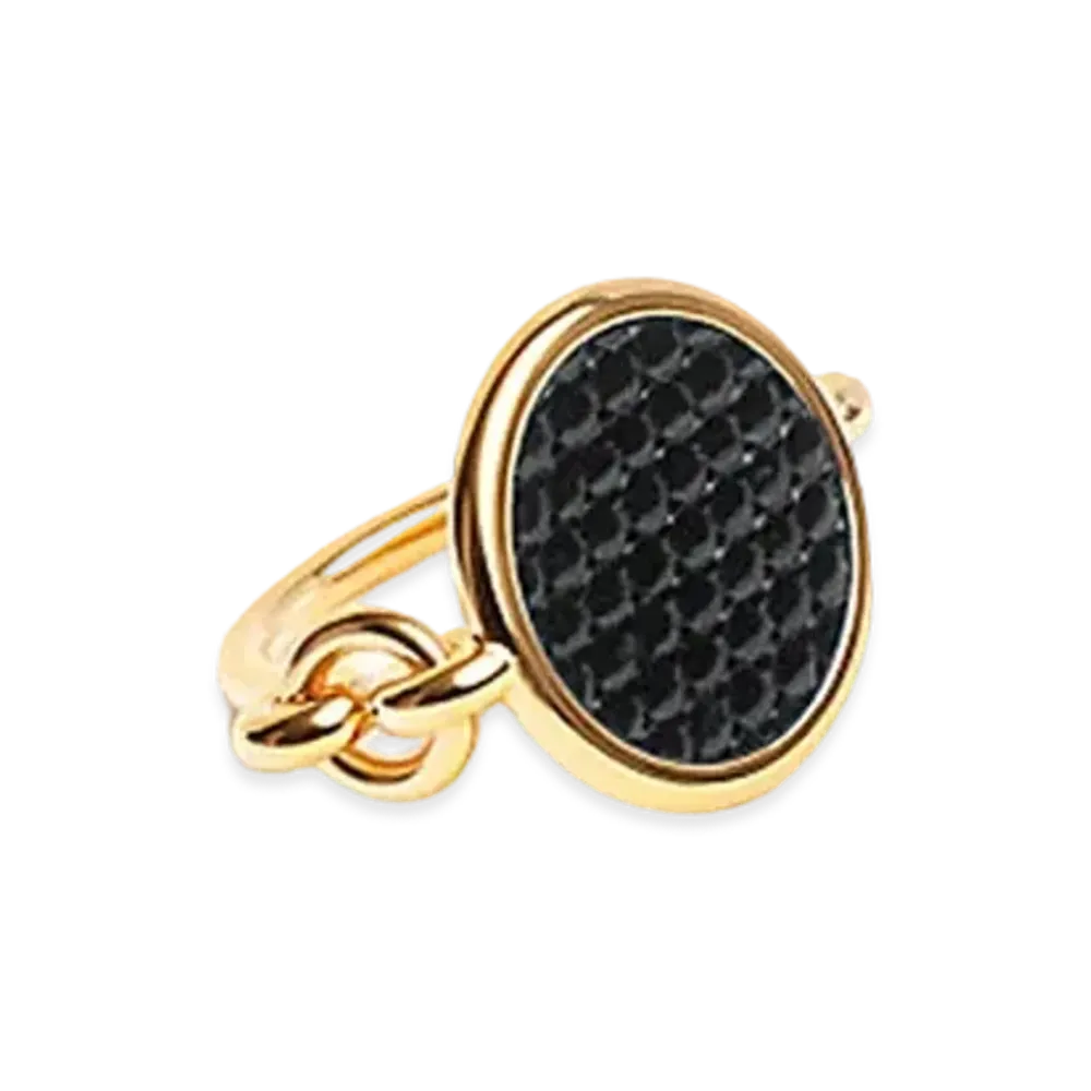 Hermes Heritage Equestre Ring Small Model "Noir/Gold"