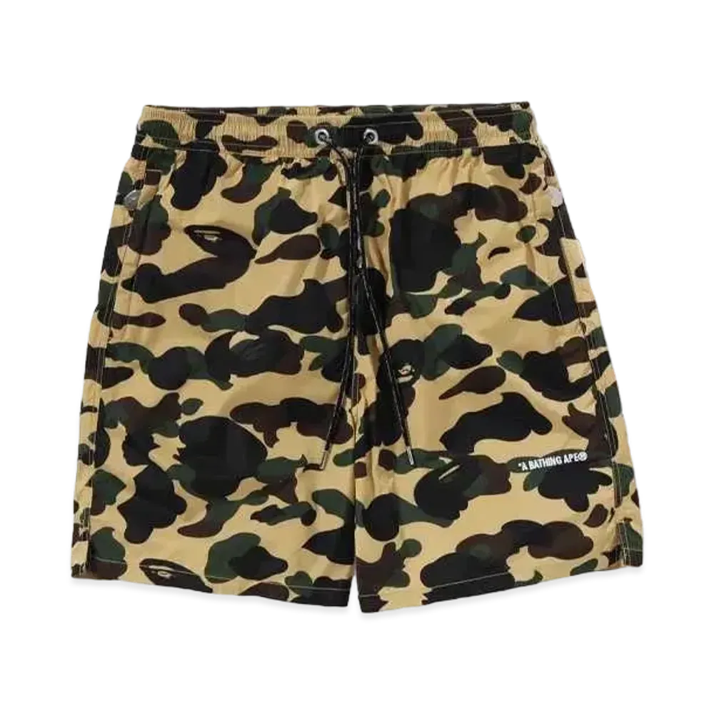 A BATHING APE 1st Camo Climbing Shorts "Yellow"