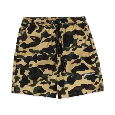 A BATHING APE 1st Camo Climbing Shorts "Yellow"