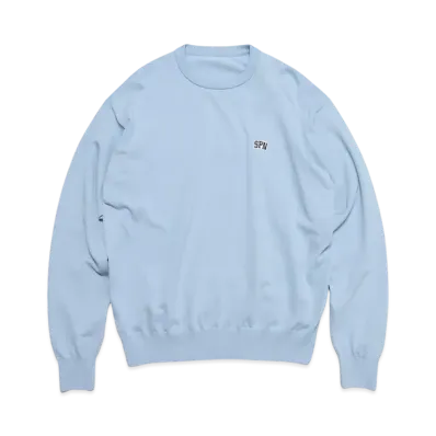 SOPHNET. SPN Wappen Crewneck Knit "Light Blue"