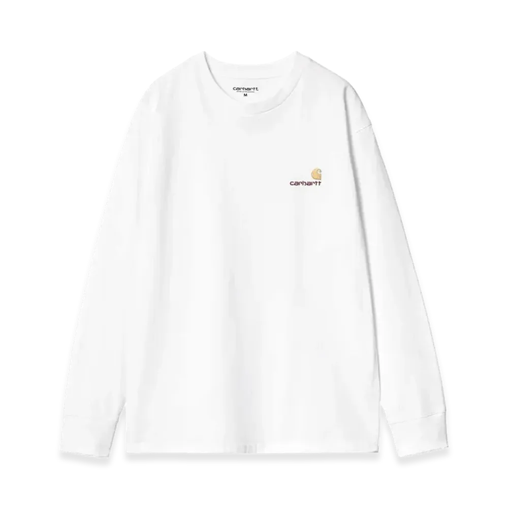 Carhartt WIP L/S American Script T-Shirt "White"