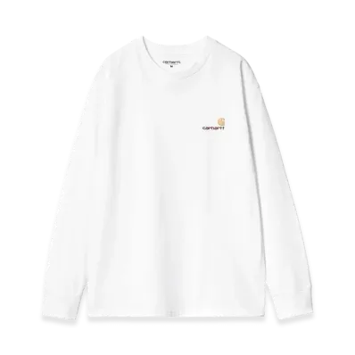 Carhartt WIP L/S American Script T-Shirt "White"