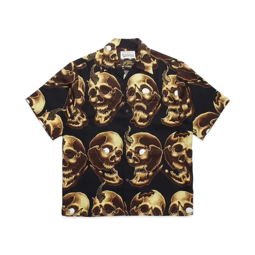 WACKO MARIA 56 TATTOO STUDIO / HAWAIIAN SHIRT #1 "Black"