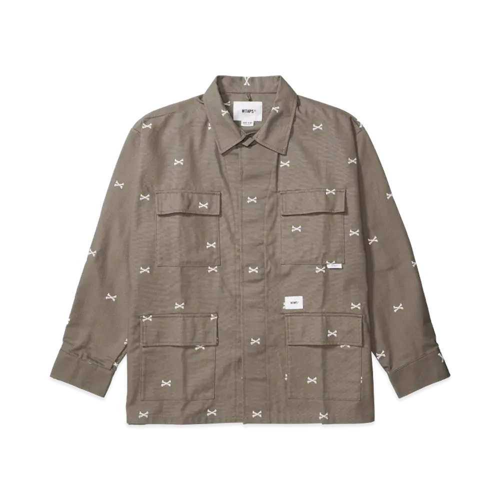 WTAPS Jungle 01 / LS / Cotton. Oxford. Textile "Greige"