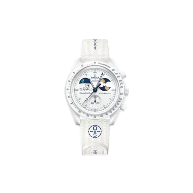 Swatch x OMEGA x Snoopy BIOCERAMIC MoonSwatch Mission To The Earthphase - Mooshine Gold "White"