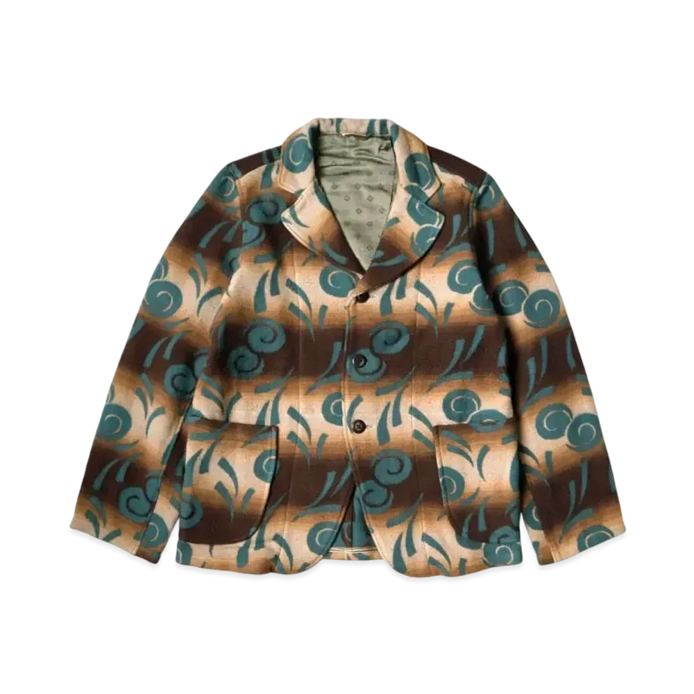 KAPITAL Knapping Cotton Pueblo Vortex Hospital Jacket "Brown"