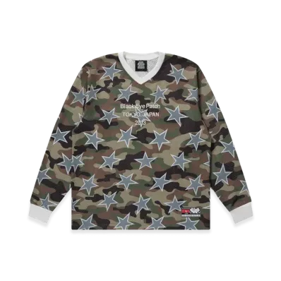 BlackEyePatch Brand Origin Stars L/S Jersey "Woodland Camo"