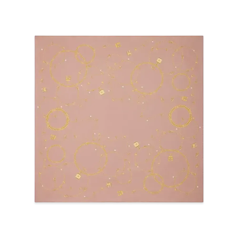 CELINE Square in Charms Silk Twill "Rose"