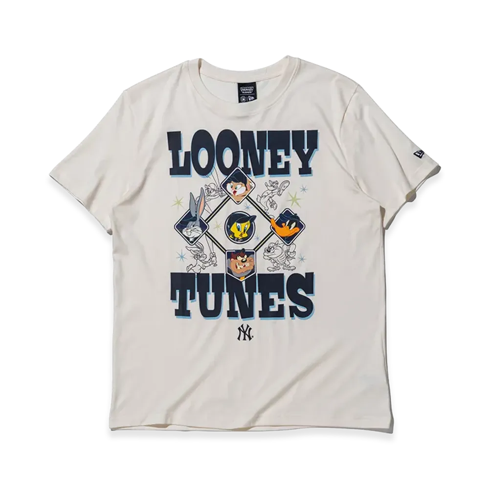 NEW ERA x Looney Tunes x MLB Short Sleeve Cotton T-Shirt New York Yankees "Chrome White"
