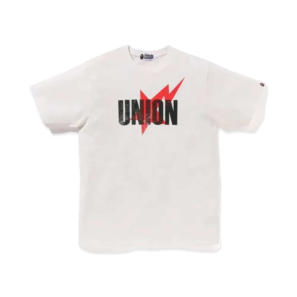 A BATHING APE x UNION Washed STA Tee "White"