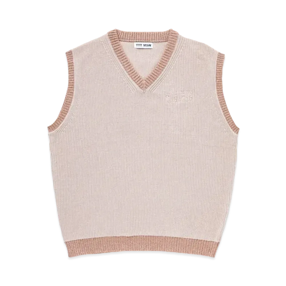 TTT MSW Lame Knit Vest "Beige"