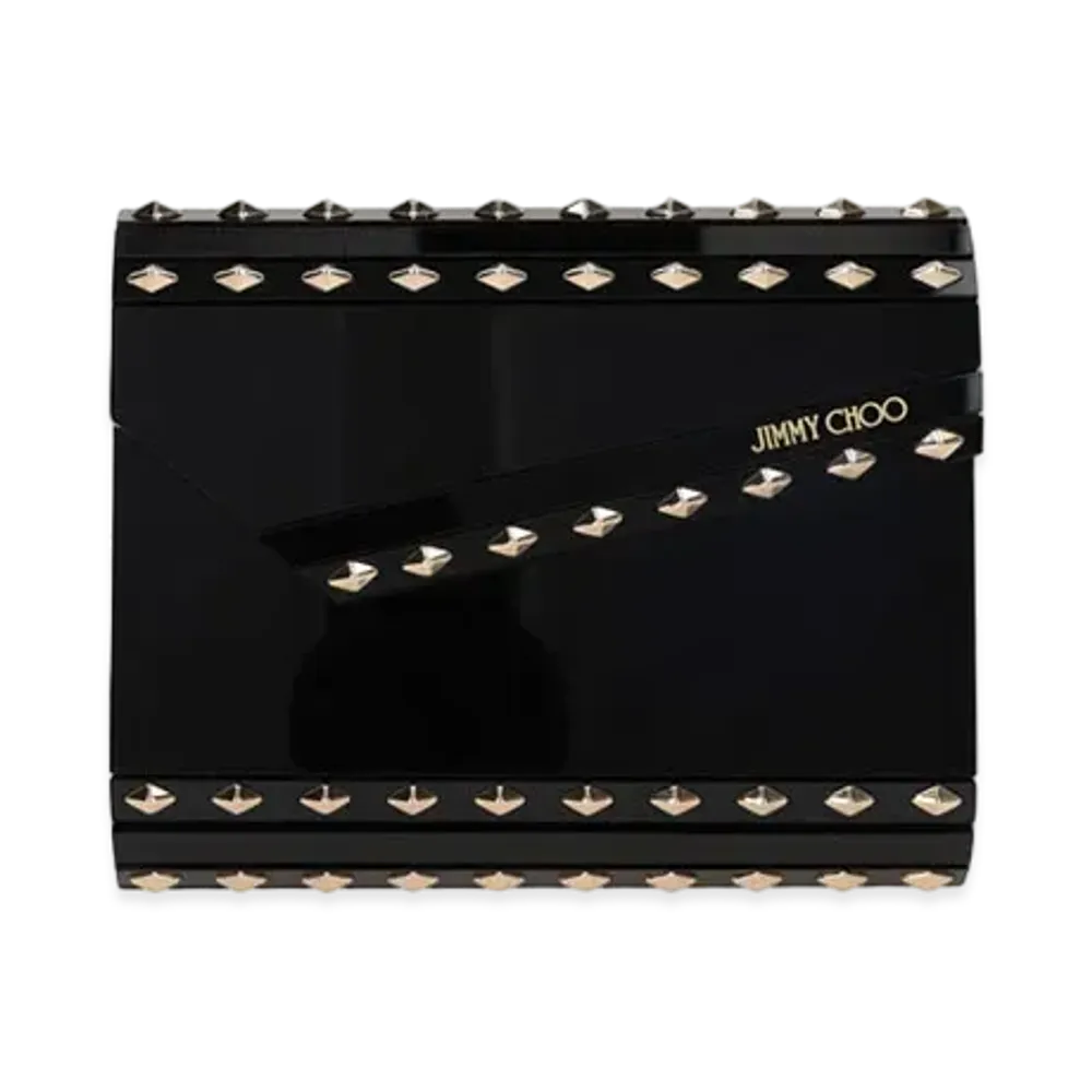 Jimmy Choo Candy Acrylic Clutch Bag With Studs "Black"