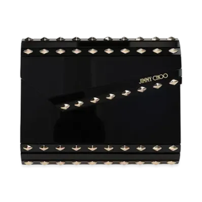 Jimmy Choo Candy Acrylic Clutch Bag With Studs "Black"