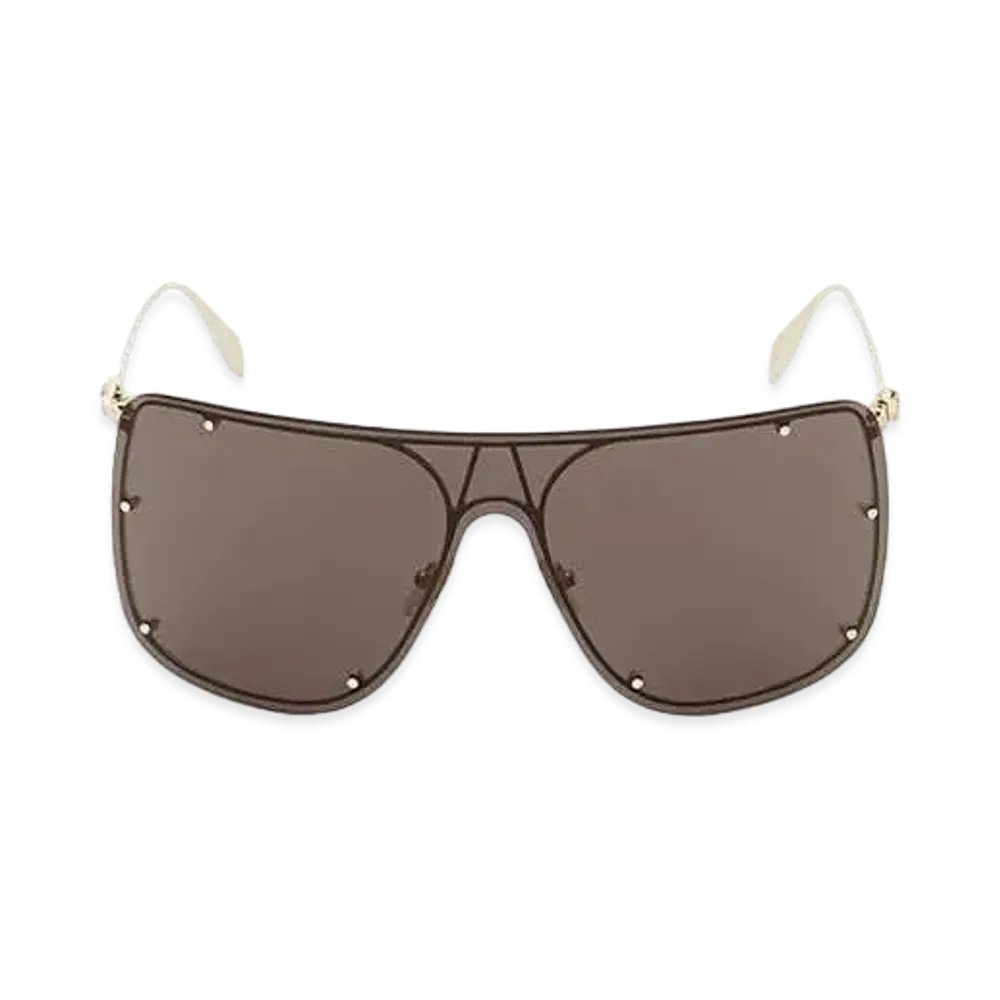 Alexander McQUEEN Skull Mask Sunglasses "Gold"