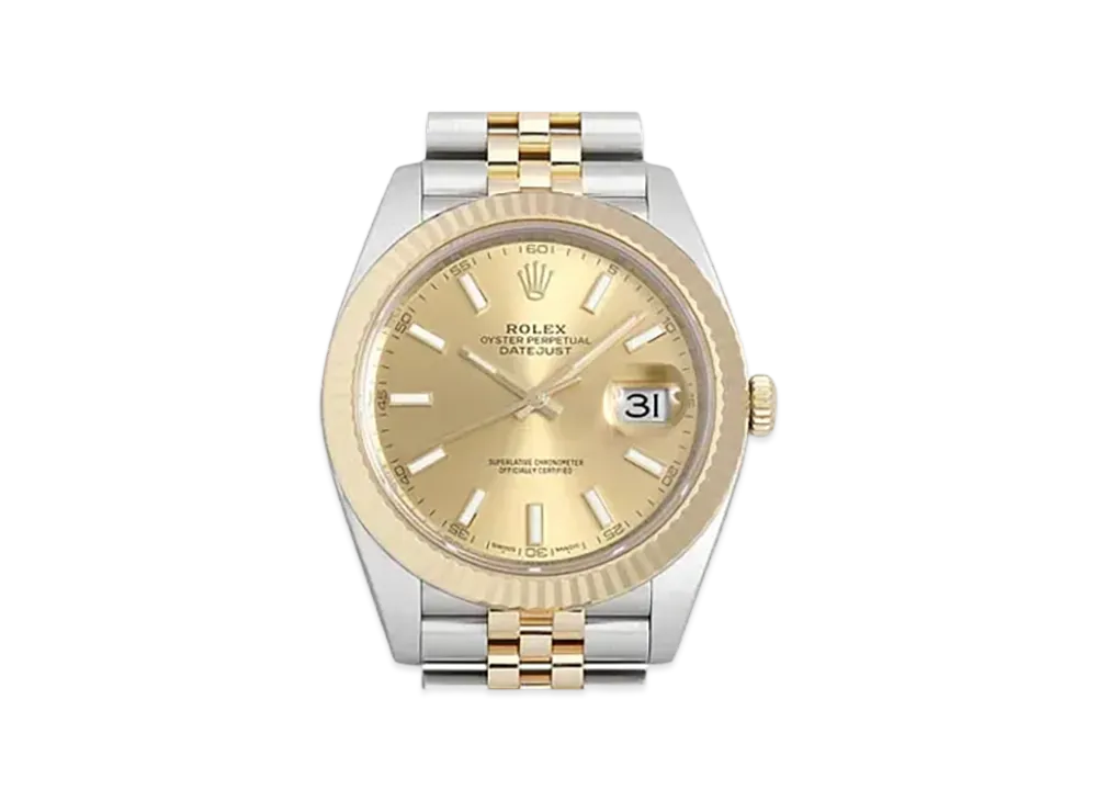 ロレックス デイトジャスト 41 シャンパンゴールド文字盤 126333