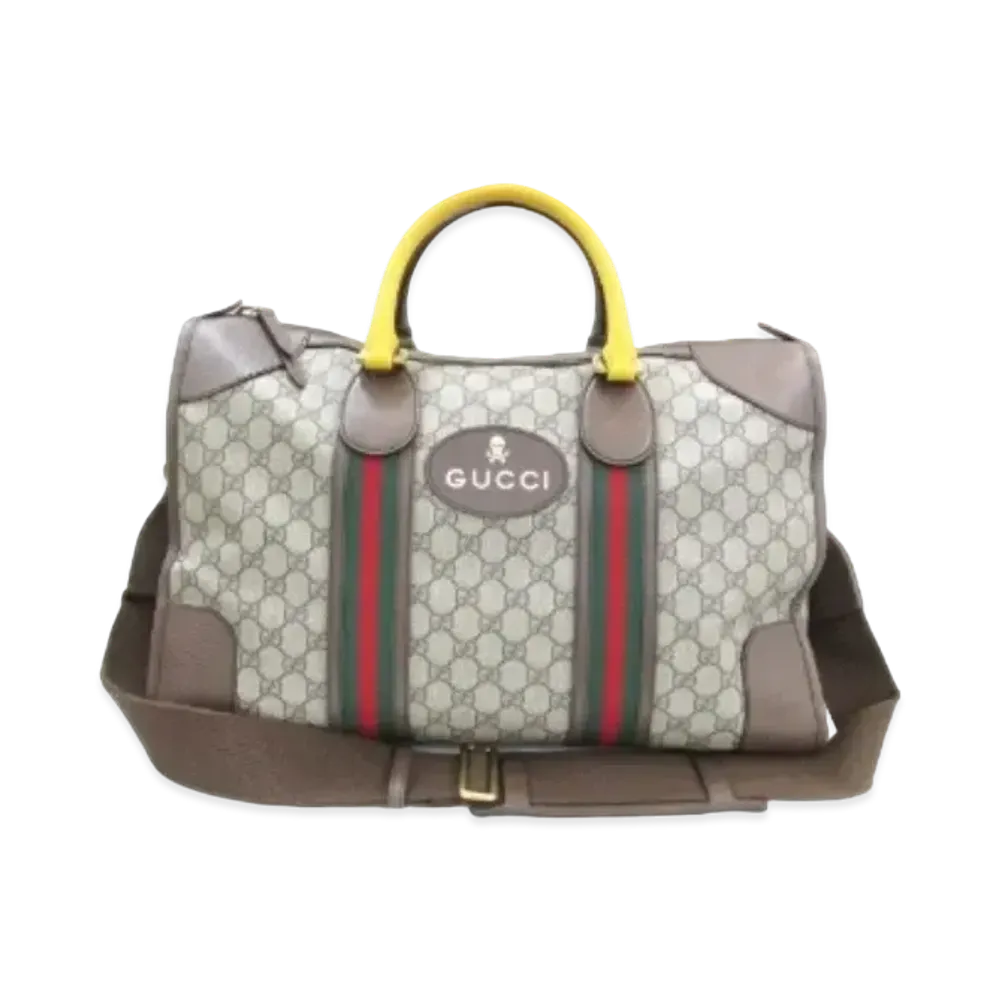 GUCCI GG Supreme Boston Bag"Brown"