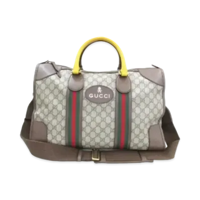 GUCCI GG Supreme Boston Bag"Brown"