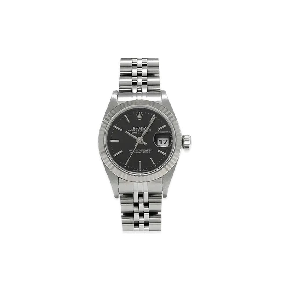 ROLEX Lady-Datejust "Black/Stainless Steel/White Gold"