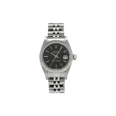 ROLEX Lady-Datejust "Black/Stainless Steel/White Gold"