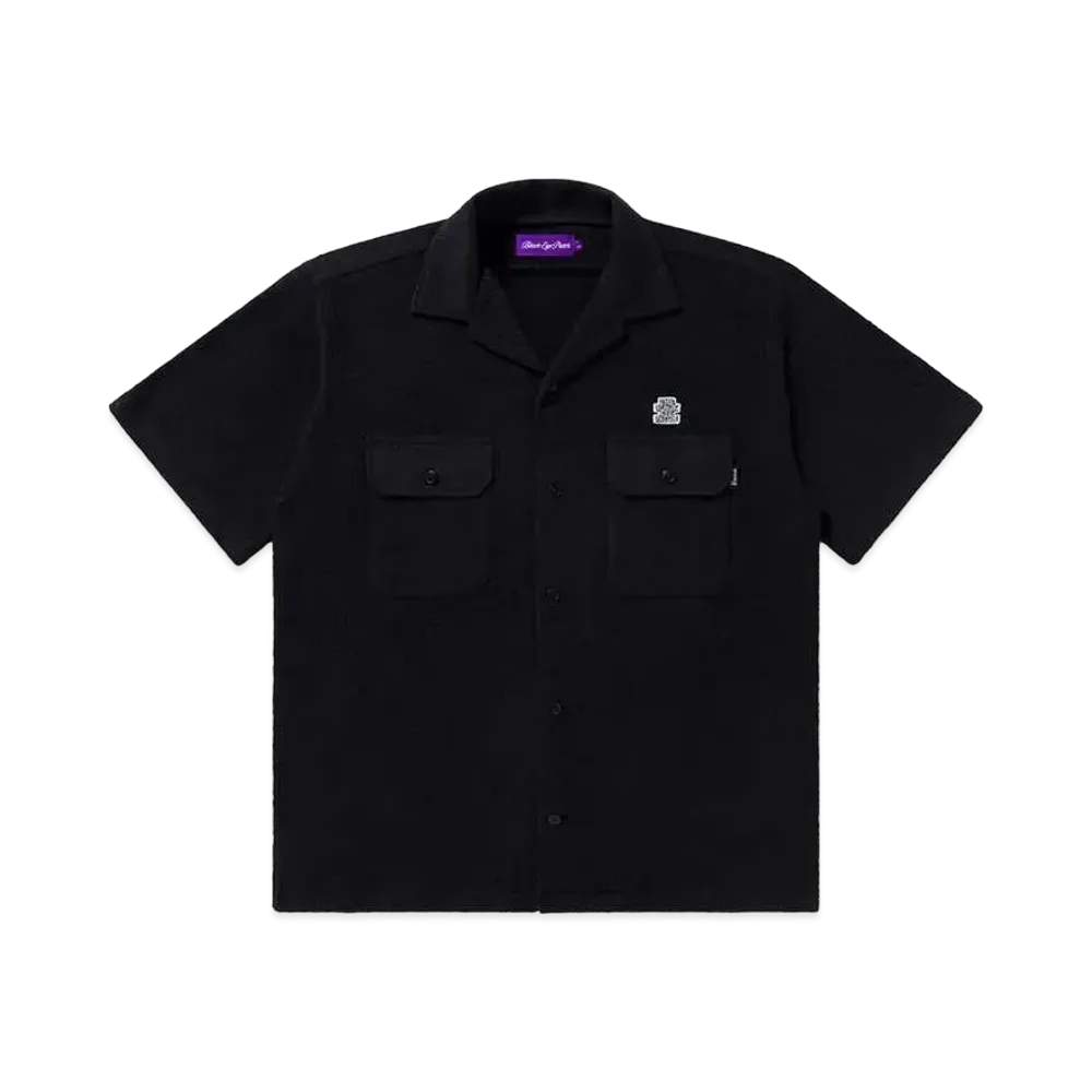 BlackEyePatch OG Label Open Collar S/S Pile Shirt "Black"