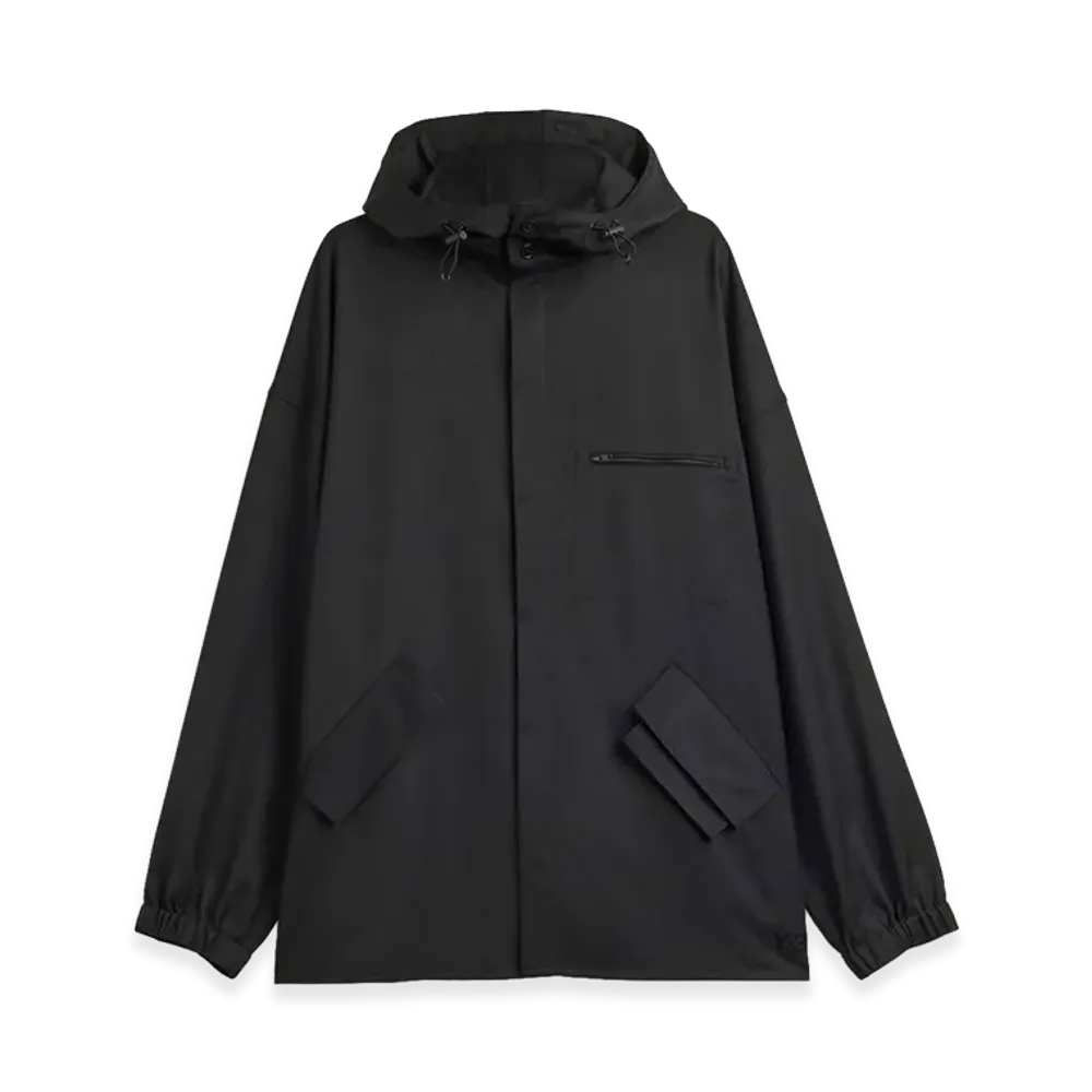Y-3 Refined Wool Hooded Top 3-Stripes "Black"