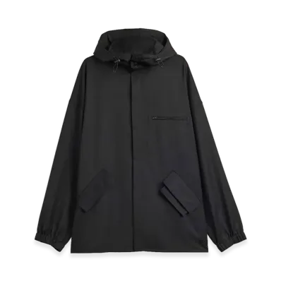 Y-3 Refined Wool Hooded Top 3-Stripes "Black"