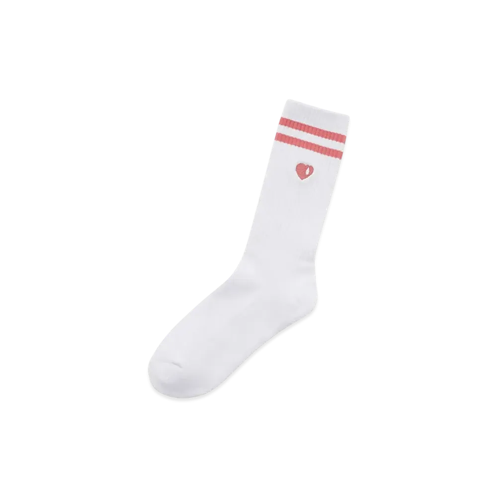 GOD ONLY KNOWS Heart Logo Line Socks "Pink"