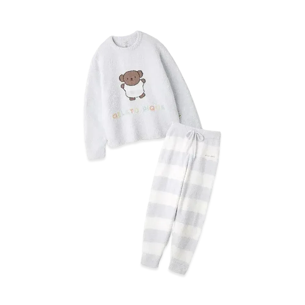 GELATO PIQUE x Dick Bruna Baby Moko Jacquard Pullover & Long Pants Set "Light Blue"