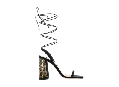 MIU MIU Women's Satin Sandals "Black"