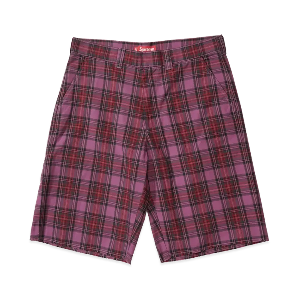 Supreme Work Short (26SS) "Purple Plaid"
