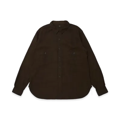 T.T Taiga Takahashi Lot.121 Work Shirt "Mud Dyed Brown"