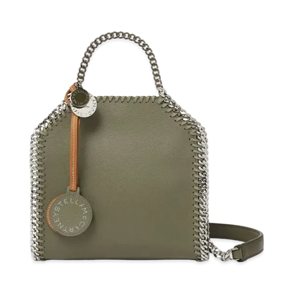 STELLA McCARTNEY Falabella Tiny Tote Bag "Khaki Green"