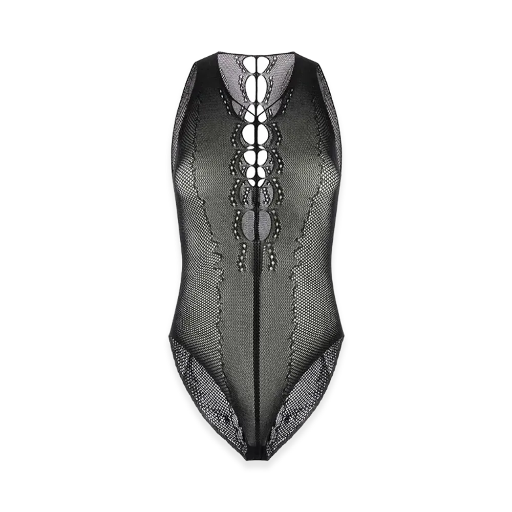 Saint Laurent Women's Mesh Bodysuit "Black"
