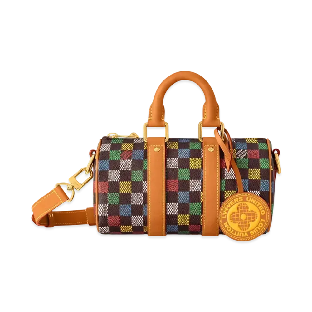 Louis Vuitton Keepall Bandouliere 25 LV Vers Damier Ebene Coated "Multicolor"
