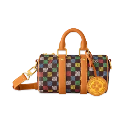 Louis Vuitton Keepall Bandouliere 25 LV Vers Damier Ebene Coated "Multicolor"