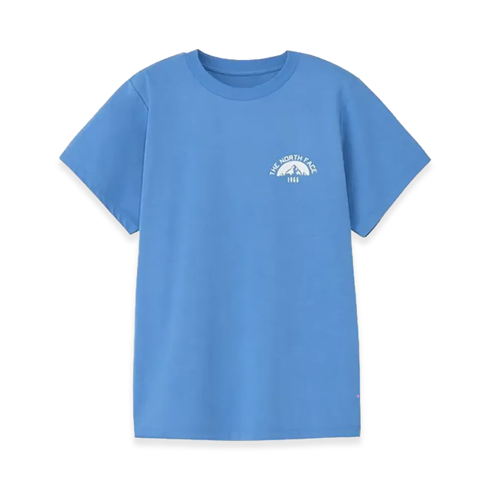 The North Face Short Sleeve ES Mountain Logo Tee Womens "Marina Blue"
