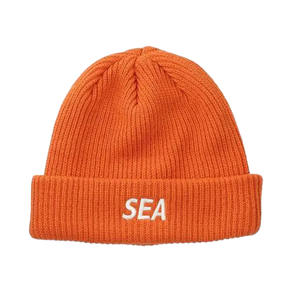 WIND AND SEA Logo Knit Cap "Orange"