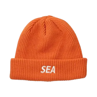 WIND AND SEA Logo Knit Cap "Orange"