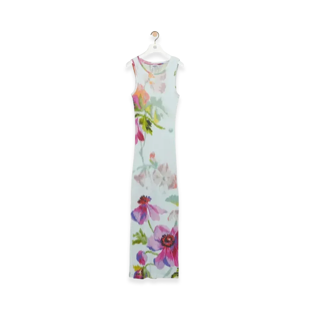 LOEWE Tank Dress "Light Blue/Multicolor"