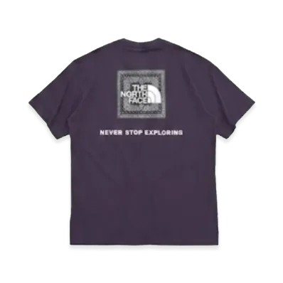 The North Face Men's Short Sleeve Bandana Square Logo Tee "Dark Purple"
