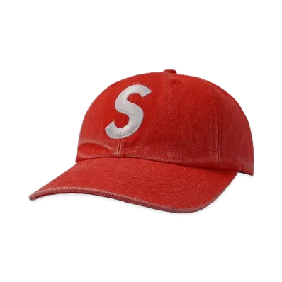 Supreme Pigment Canvas S Logo 6-Panel "Red"