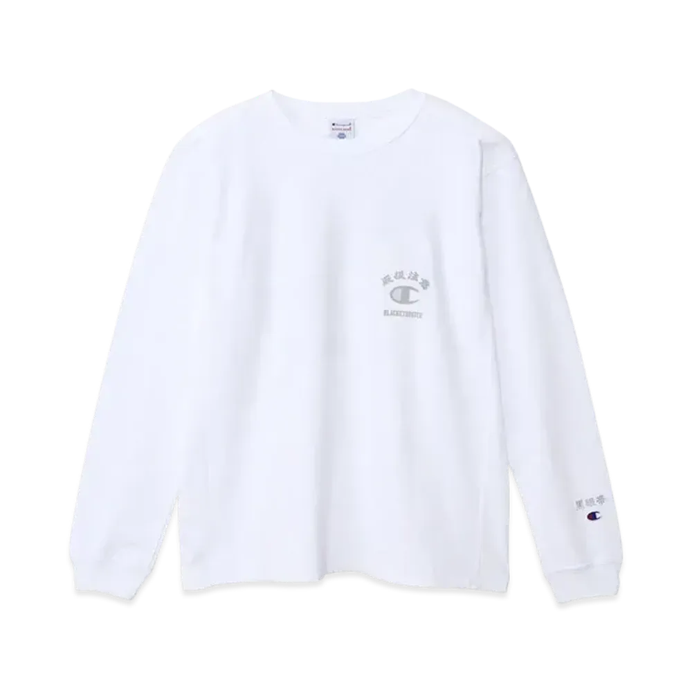 Blackeyepatch x Champion Reverse Weave Long Sleeve T-Shirts "White"