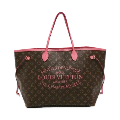 Louis Vuitton Neverfull GM Monogram Ikat Flower "Rose Velours"