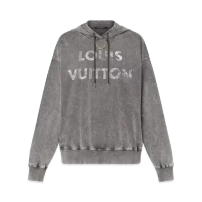 Louis Vuitton Vintage Effect Louis Vuitton Hoodie "Metal Grey"