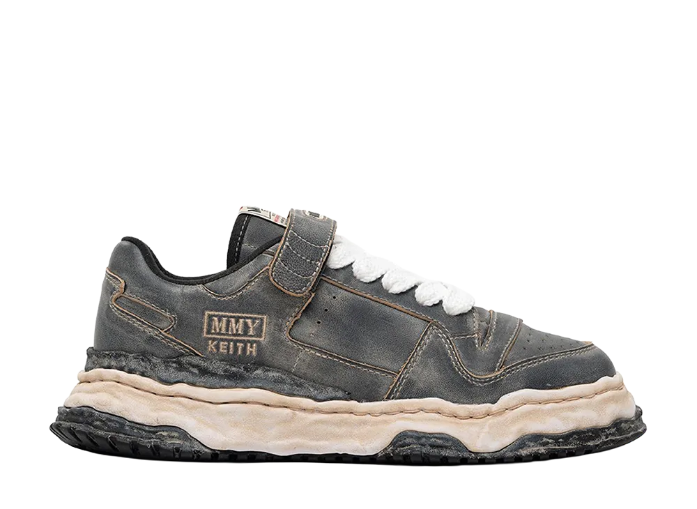 Maison MIHARA YASUHIRO KEITH OG Sole Overdyed Leather Low-top Sneakers "Black"