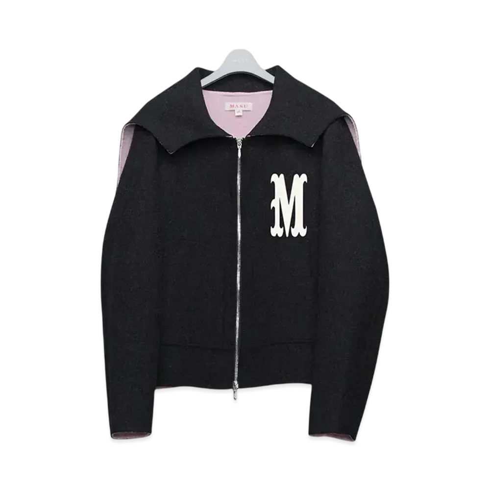MASU Bat Collar Zip-Up Jacket "Black" MPFW-BL0124