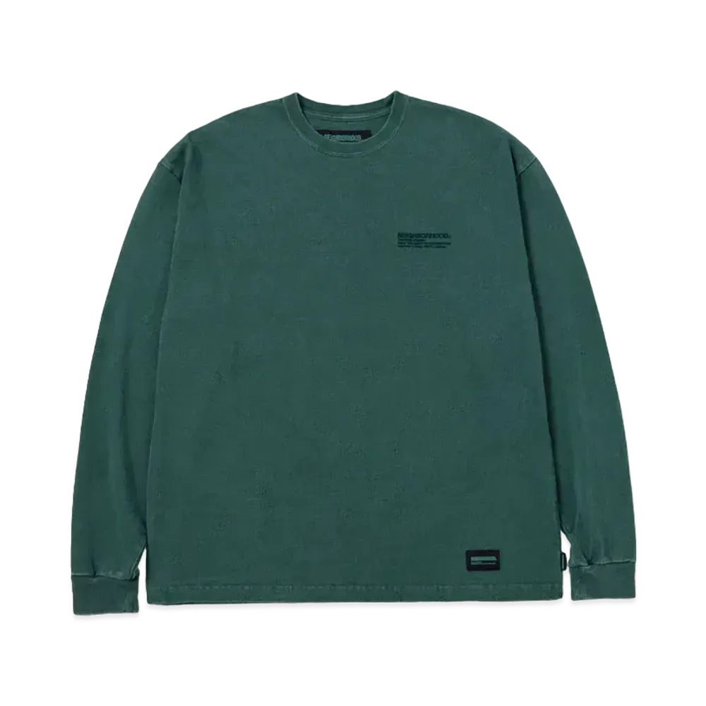 NEIGHBORHOOD Pigment Dyed Crewneck LS "Green"