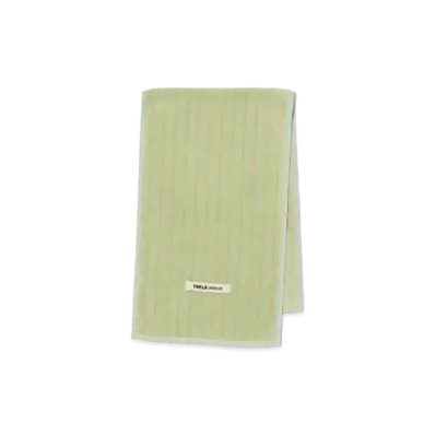 AURALEE x Tekla Onsen Towel "Light Moss Stripes"